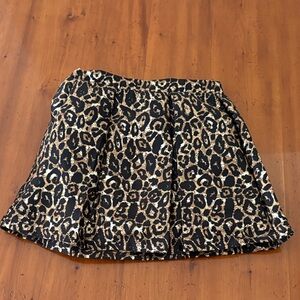 Chic Leopard Print Kids Skirt